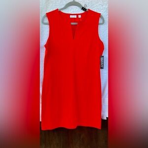 New York & Company S/L Fall Midi Orange Dress; NWT, M